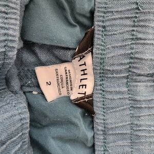 ATHLETA LINEN SIZE 2 Wide Leg Pants Travel Summer Pockets